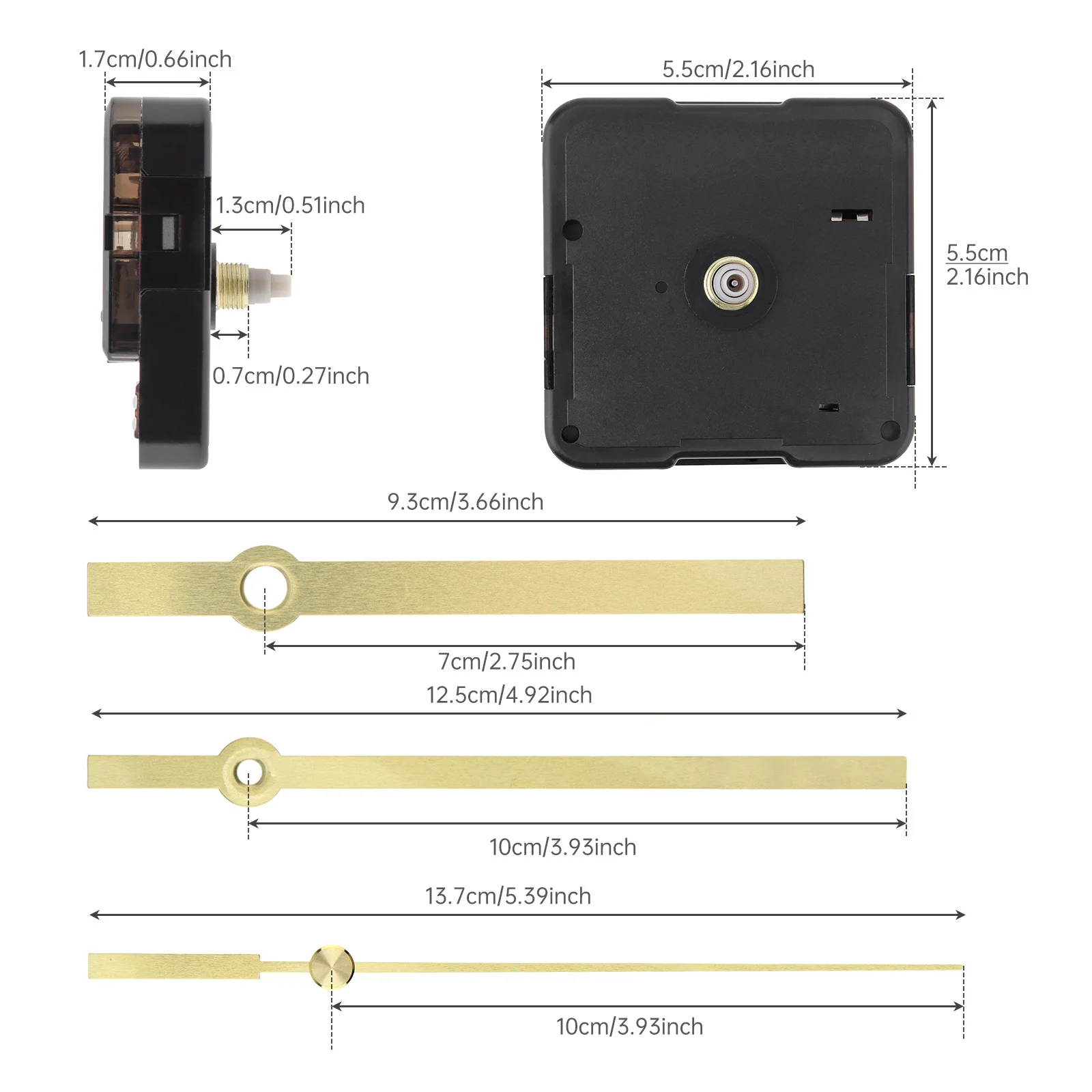 Quarzbatteriebetriebene, leise Wanduhr-Bewegungsmechanismen für Heimwerker/Reparatur, Ersatz von Uhrenteilen