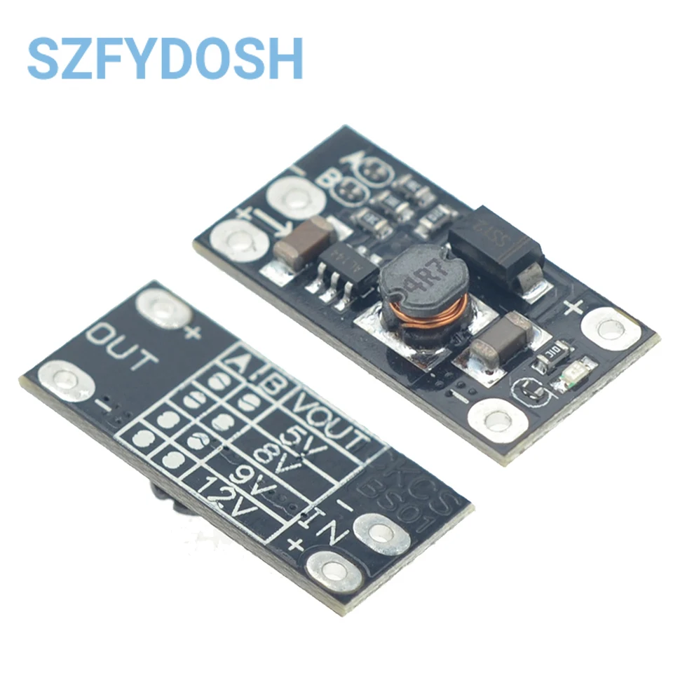 3.7V To 12V Mini DC-DC Boost Module Supports 5V/8V/9V/12V Output Lithium Battery Boost