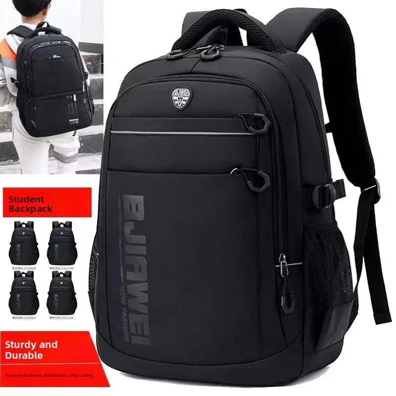 

Large Capaci Student Bapa Men's Dual oulder Bag Casual Travel Spine Protection Lage Bag High School Junior High Sc...