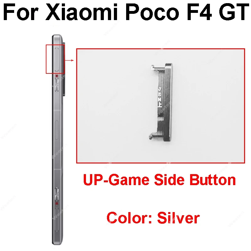 For Xiaomi POCO F4 GT F4gt 21121210G Side Power Volume Button Toggle Triggers Key Small UP Down Slip Game Volume Button Flex