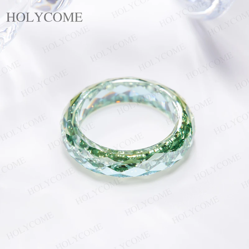 

Moissanite Ring VVS1 Champagne Dark Green Round Ring With GRA Top Quality Bridal Set Jewelry Wedding Engagement Ring Charms