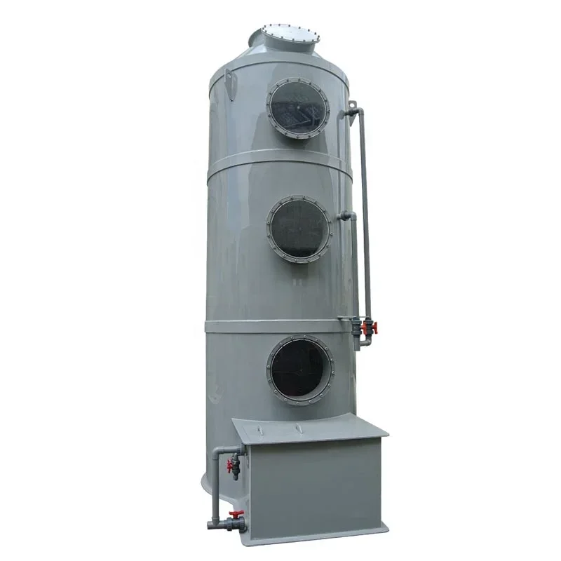 CN Plant Sales Exhaust Gas Disposal Machinery Scrubbers Plastic Exhaust Gas Dust Container Wet Scrubber With Packing