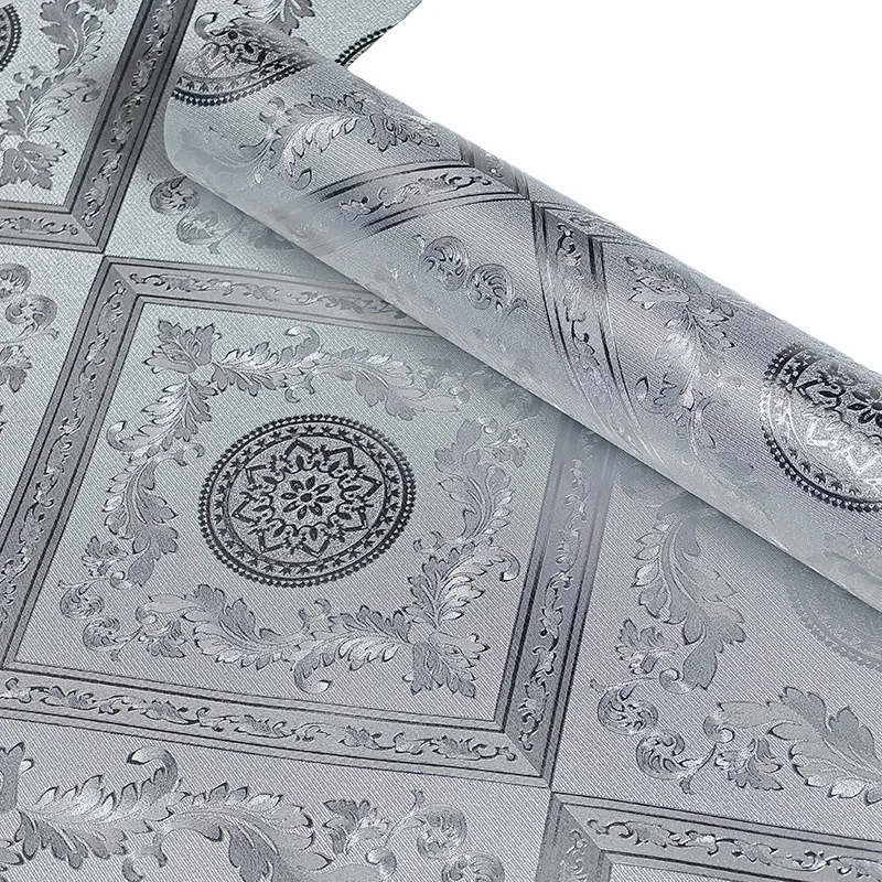 Carta da parati in oro stile islamico per soggiorno, sala da pranzo, bar dell'hotel, soffitto, griglia di diamanti di lusso, rivestimento murale in foglia d'oro