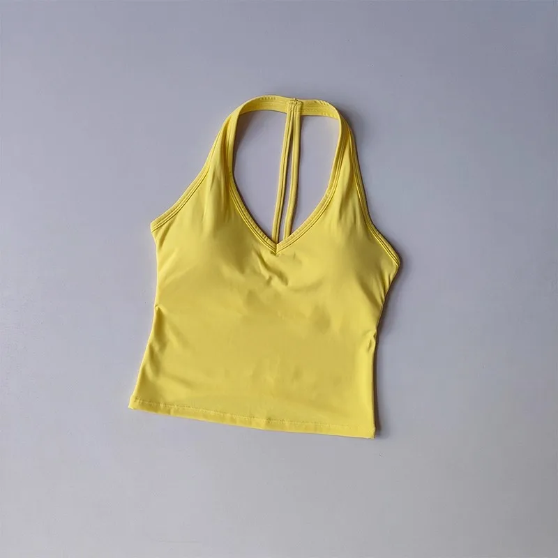 Atmungsaktive Sport-BH-Polster für Damen, Push-up-BH mit hängendem Hals, sexy Sport-Weste mit offenem Rücken, Yoga-Tanktop, Fitness- und Trainings-Top für das Gym – Detail 16
