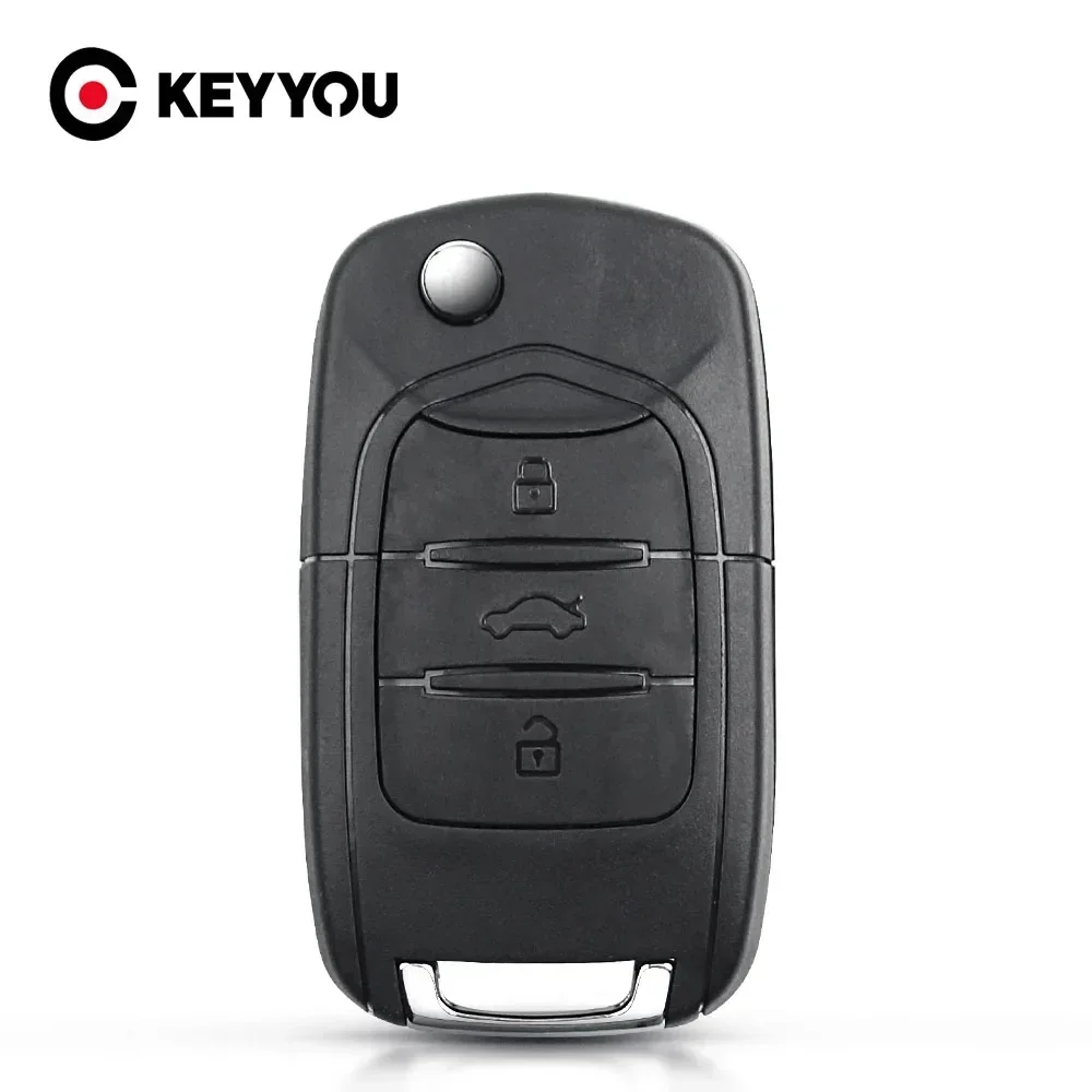 KEYYOU High Quality Replacement Flip Key Shell Fob For Chevrolet Captiva Wuling Hongguang Baojun 630 730 560 310 Remote Key Case