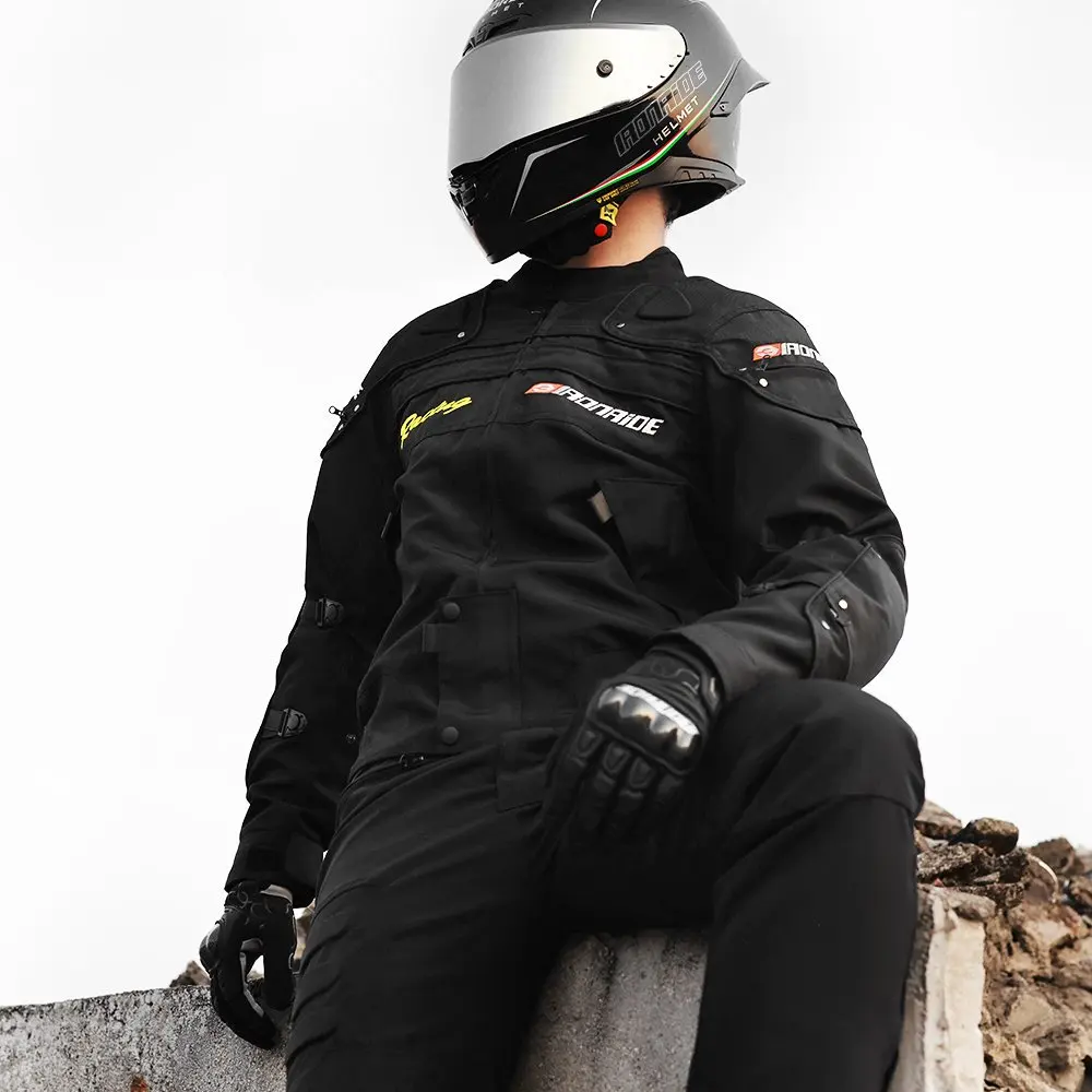 

Men Motorcycle Jacket Waterproof Chaqueta Moto Windproof Suit Moto Protection Motorbike Riding Moto Jacket Pants For 4 Season