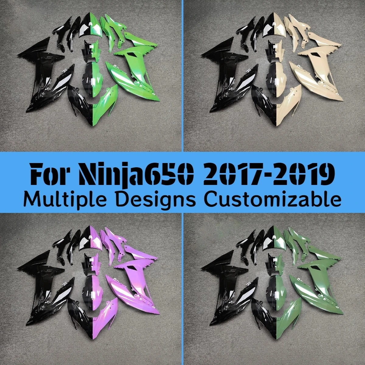 Für Kawasaki Ninja650 2017 2018 2019 Cooles Verkleidungsset Ninja 650 17 18 19 Karosserie-Kit Motorradverkleidungen