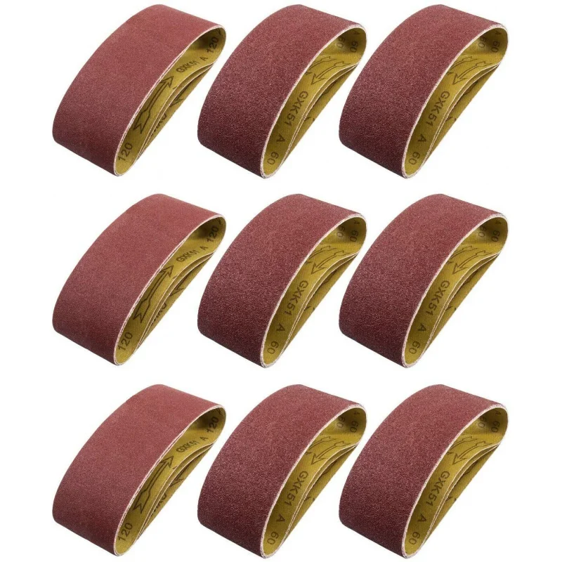 20pcs-set 12sets-ctn of 3x21 Inch Sanding Belts 40-400 Grit Belt Sander Sandpaper Abrasive Tools for Various Crafts