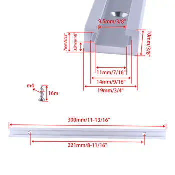 件裝 T 型槽銀色 300 毫米工作台導軌,配 2 個螺絲,適用於鑽床 10 最佳銷售 T型軌道夾具 - №7