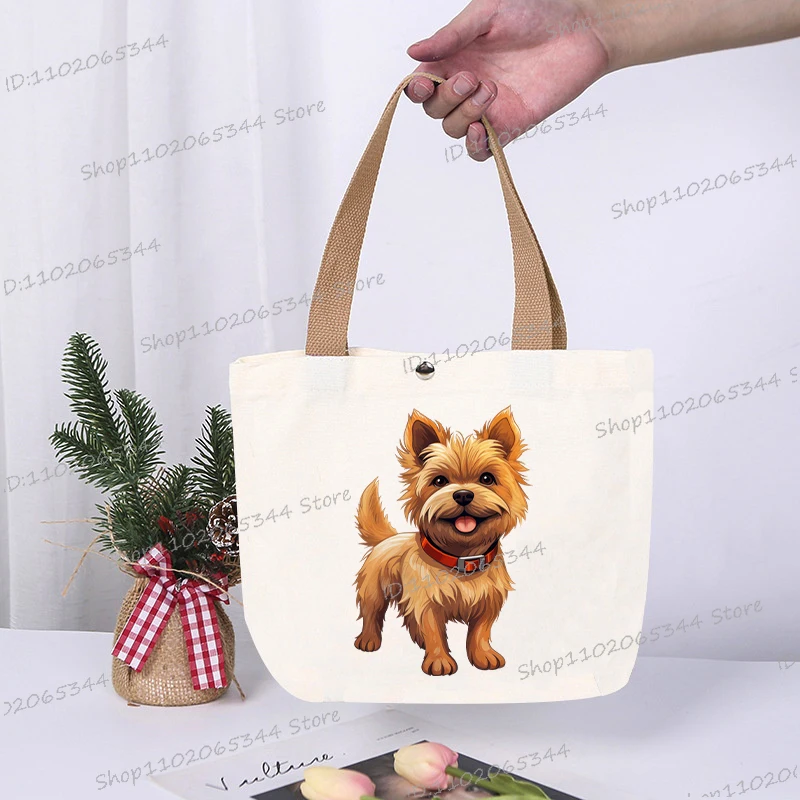 

Cartoon Canvas Tote Bags Shiba Inu Corgi Poodle Beagle Animal Dog Series Handbags Fashion Girls Boys Women Men Gifts Pouch