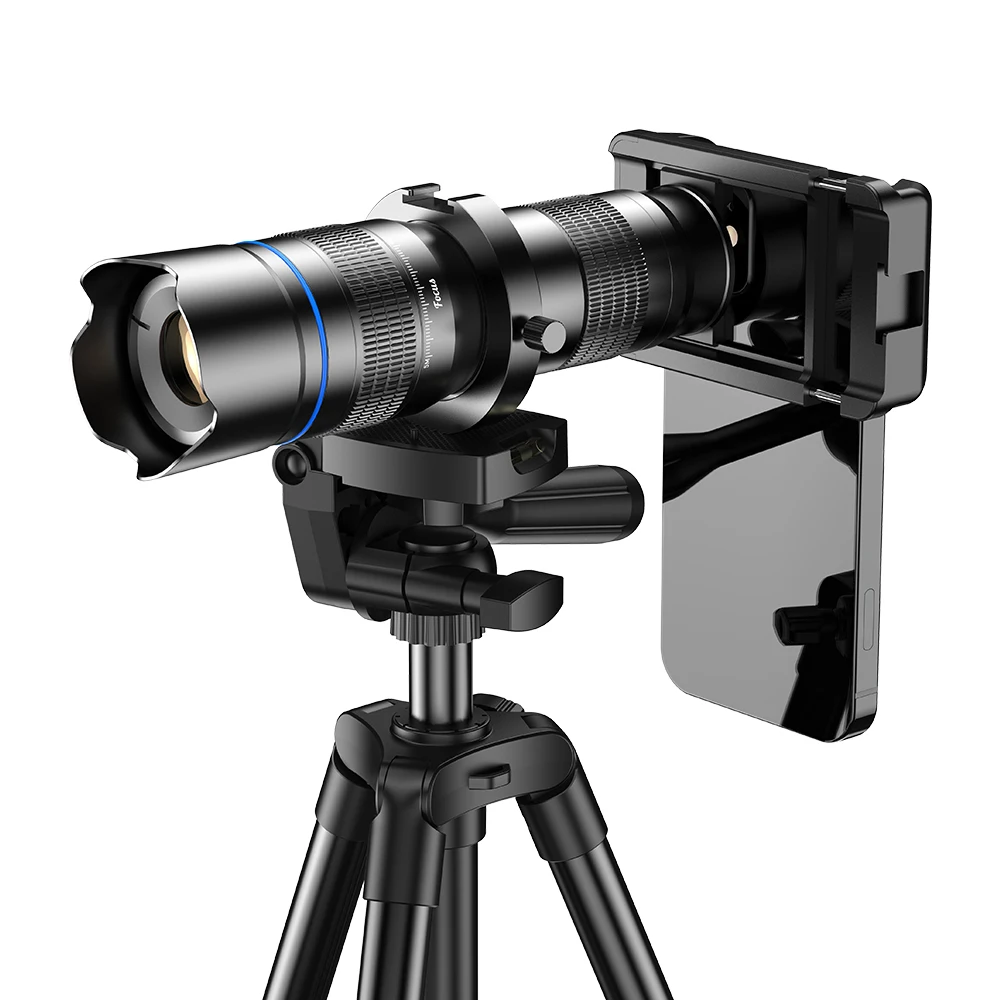 APEXEL HD Metal 20-40x zoom telescopio lente teleobjetivo para teléfono con Mini trípode extensible para todos los teléfonos inteligentes Deportes de caza