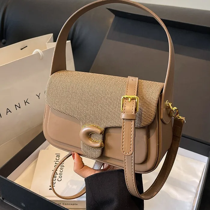 

Color Block Square Bag Minimalist Crossbody Purse for Women Niche Top Handle Tote Casual Day-to-Night Bag Chic Shoulder Bag​