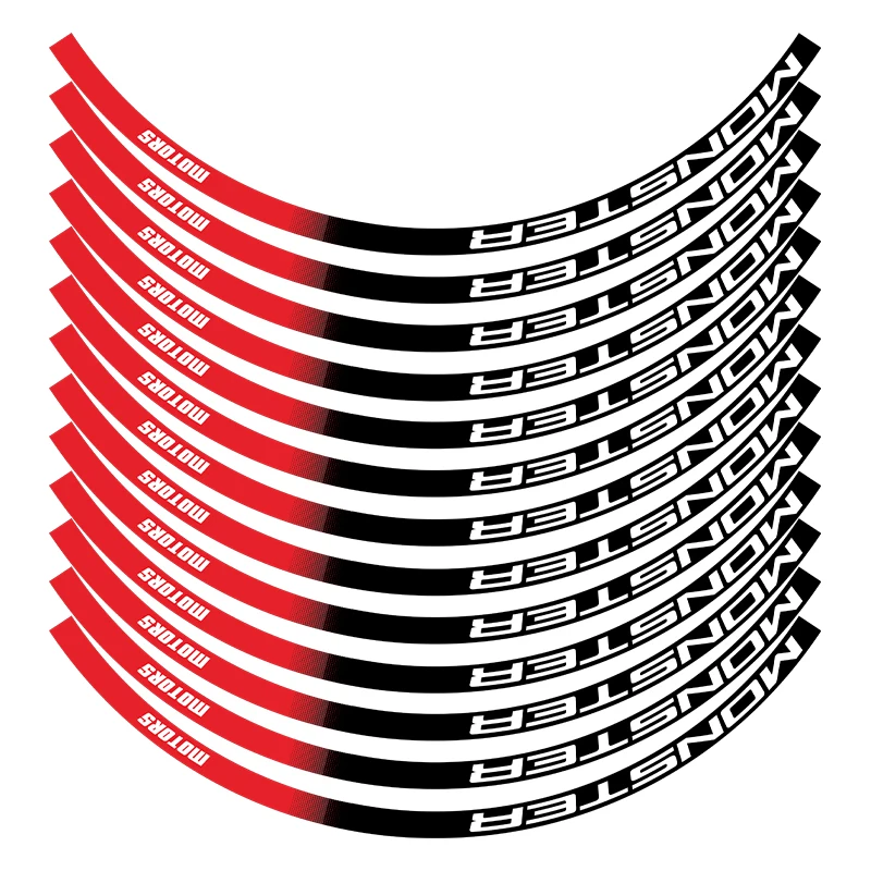 For DUCATI MONSTER937 950 Wheel Hub Stickers Motorcycle Accessories Rim Decals Kits Safety Reflection Decoration Stickers