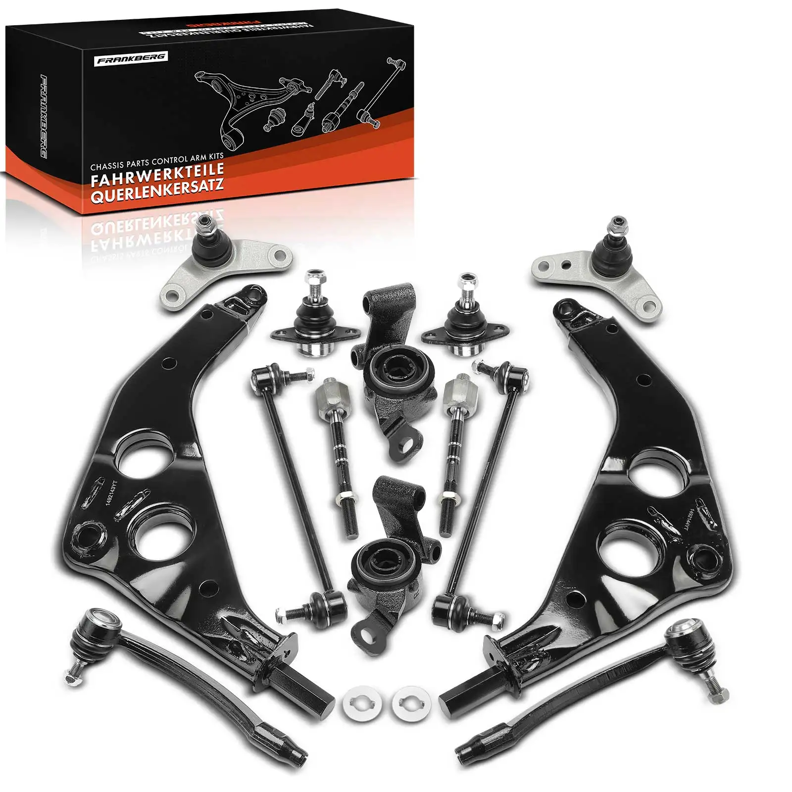 Set di 14 bracci di controllo anteriori Frankberg per Mini Mini R50 R53 2003-2006 6761410 6753989 31121492144 6780786 31121492143