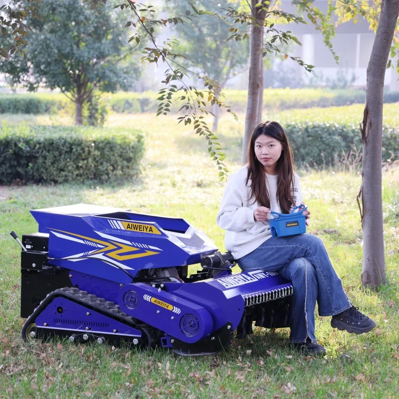 Customized 800mm 1000mm Robotic Remote Control Flail  Brush Cutter Rc Lawn Mower With CE EPA  certification