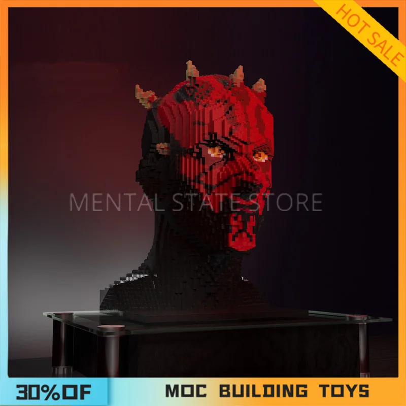 NEW 8890PCS Customized MOC Darth-MauI-Bust Building Blocks Technology Bricks DIY Creative Assembly Education Toys Holiday Gift