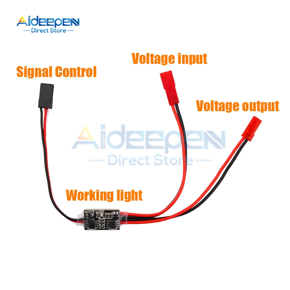 2A/20A/30A High Current Remote Control Switch 3-5V/3-30V/3.7-27V Model Plant Protection Machine Drone Water Pump PWM Signal