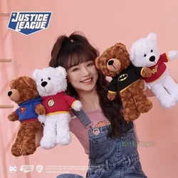 Last Stock Genuine Justice League Batman Supmer bear Plush Keychain Co-branded Teddy Bear Doll Cute Anime Movie Peluche Toy