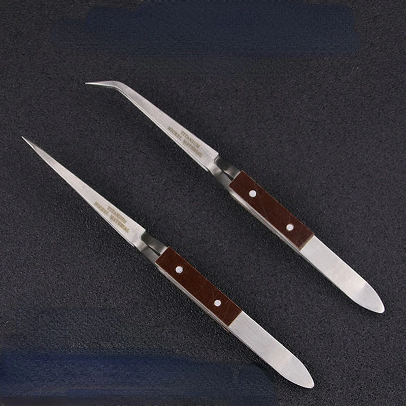 Cross Locking Lock Tweezer Auto Fechamento Jóias de Solda Craft Repair Tool Isolado Straight Elbow Tip Aço Inoxidável