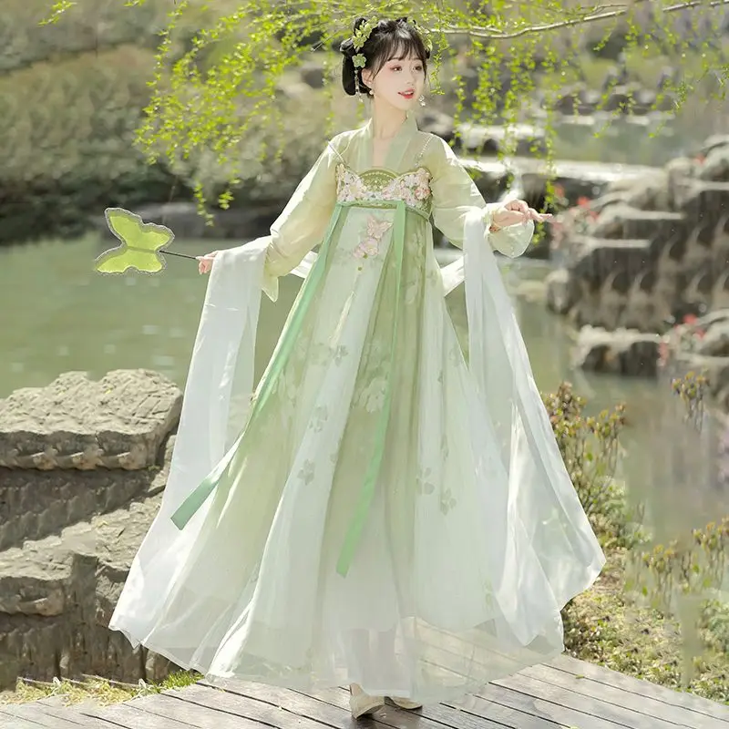 Hanfu female chest-length broken skirt Han element elegant daily spring and summer fairy