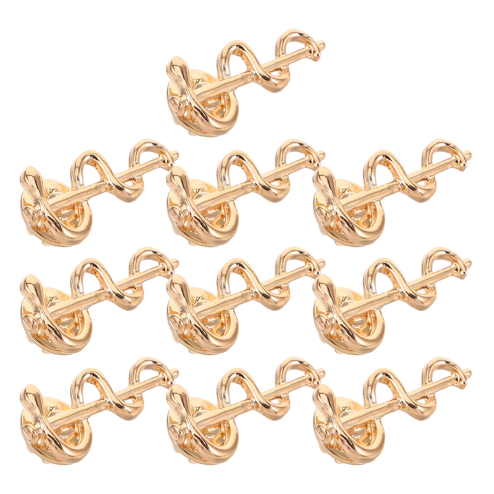 

10Pcs Snake Wrapped Brooch Pin Medicine Nurse Doctor Badge Elegant Alloy Lapel Stick Pin Nursing Staff Present