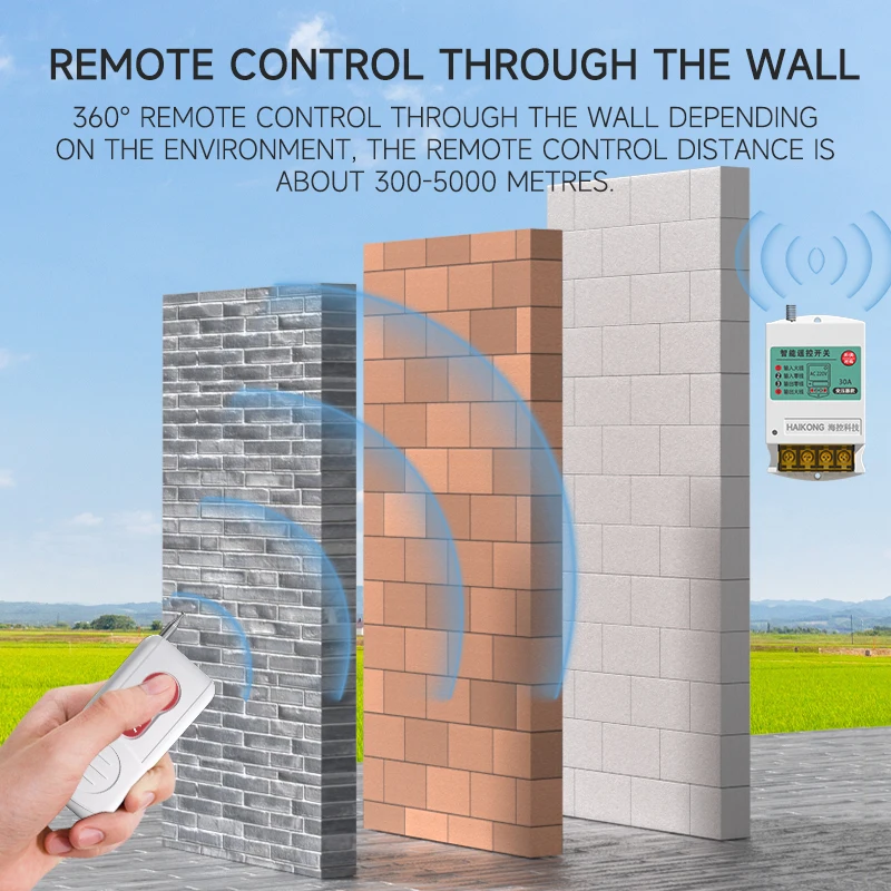 PUFFINS Wireless Switch Intelligent High Power Water Pump Remote Controller For Industrial Household