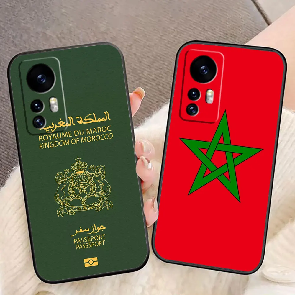 Moroccans Morocco Flag Passport Phone Case For Xiaomi 9 10T 11 11T 12 12T 13 POCO F3 F4 F5 F6 X3 X4 X5 M3 M4 M5 M6 Case Funda