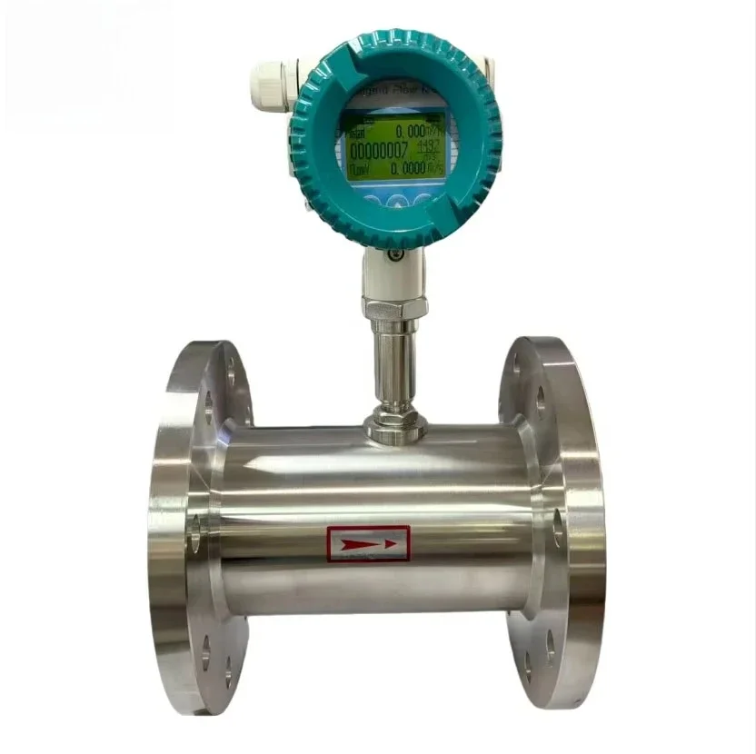 1.5 Inch Three-Clamp Stainless Steel Hydraulic Oil Flowmeter Glycolic Acid Turbine Flowmeter