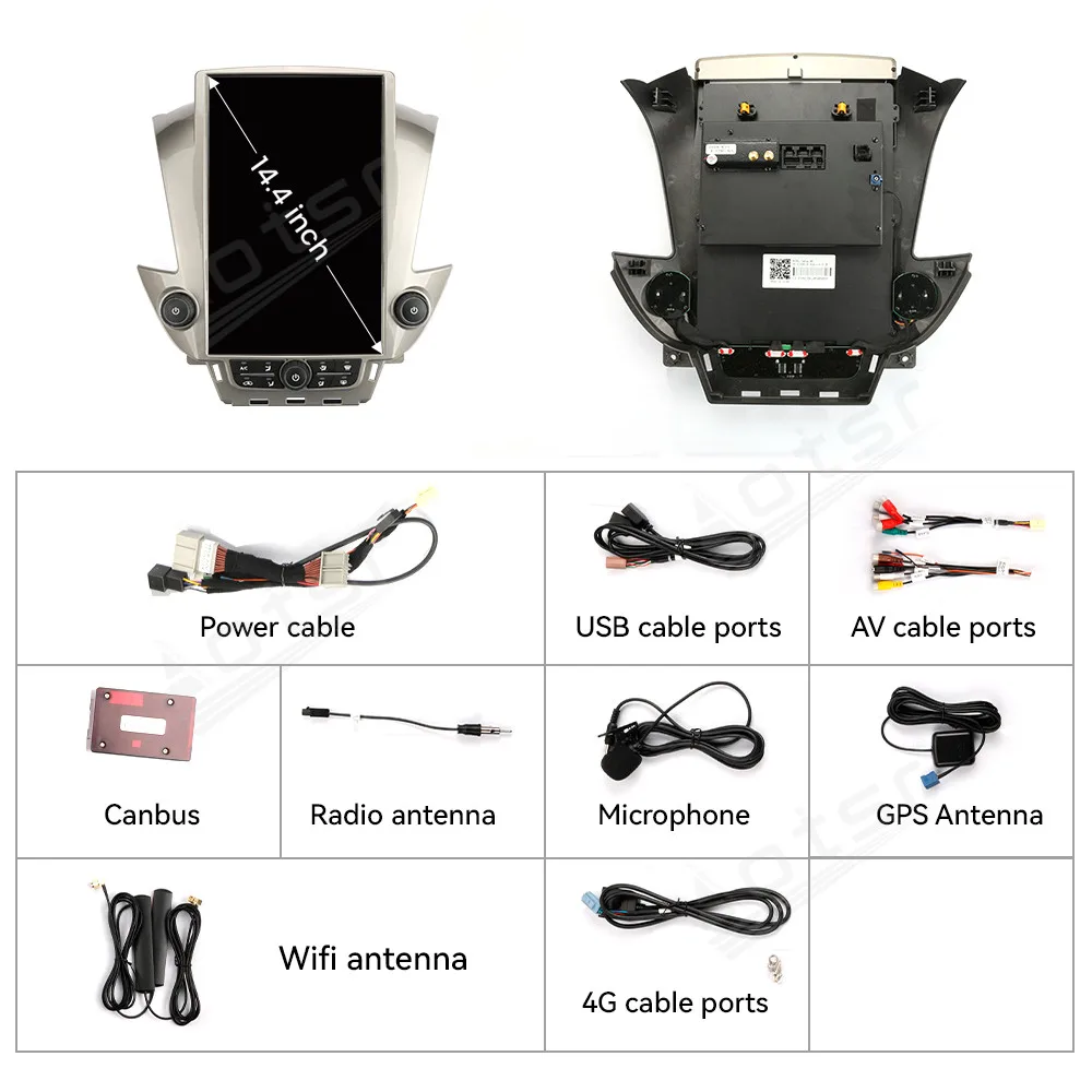 14.4 Inch Vertical 2K Screen For GMC Yukon / Chevroler Tahoe Suburban 2014~2020 Car Android Radio Head Unit Multimedia Carplay