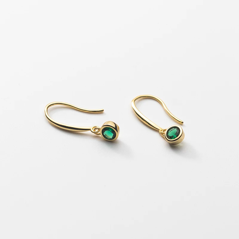 KAMIRA-pendientes de plata de ley 925 para mujer, aretes colgantes de circonita verde de lujo, joyería exquisita de oro de 18k, estilo clásico, 2022