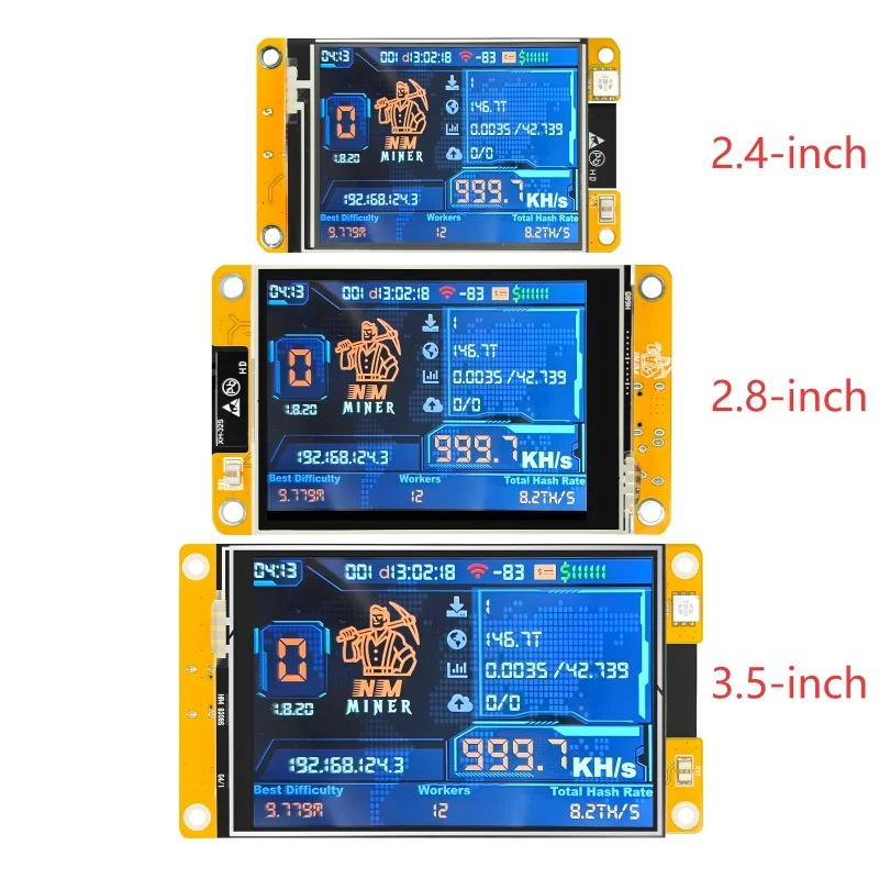 NMMiner NerdMiner V2 Hashrate Lucky Miner ESP32 3.5 بوصة شاشة ذكية تشفير منفرد اليانصيب 960KH/s بيتكوين ESP32-035 مجلس #4