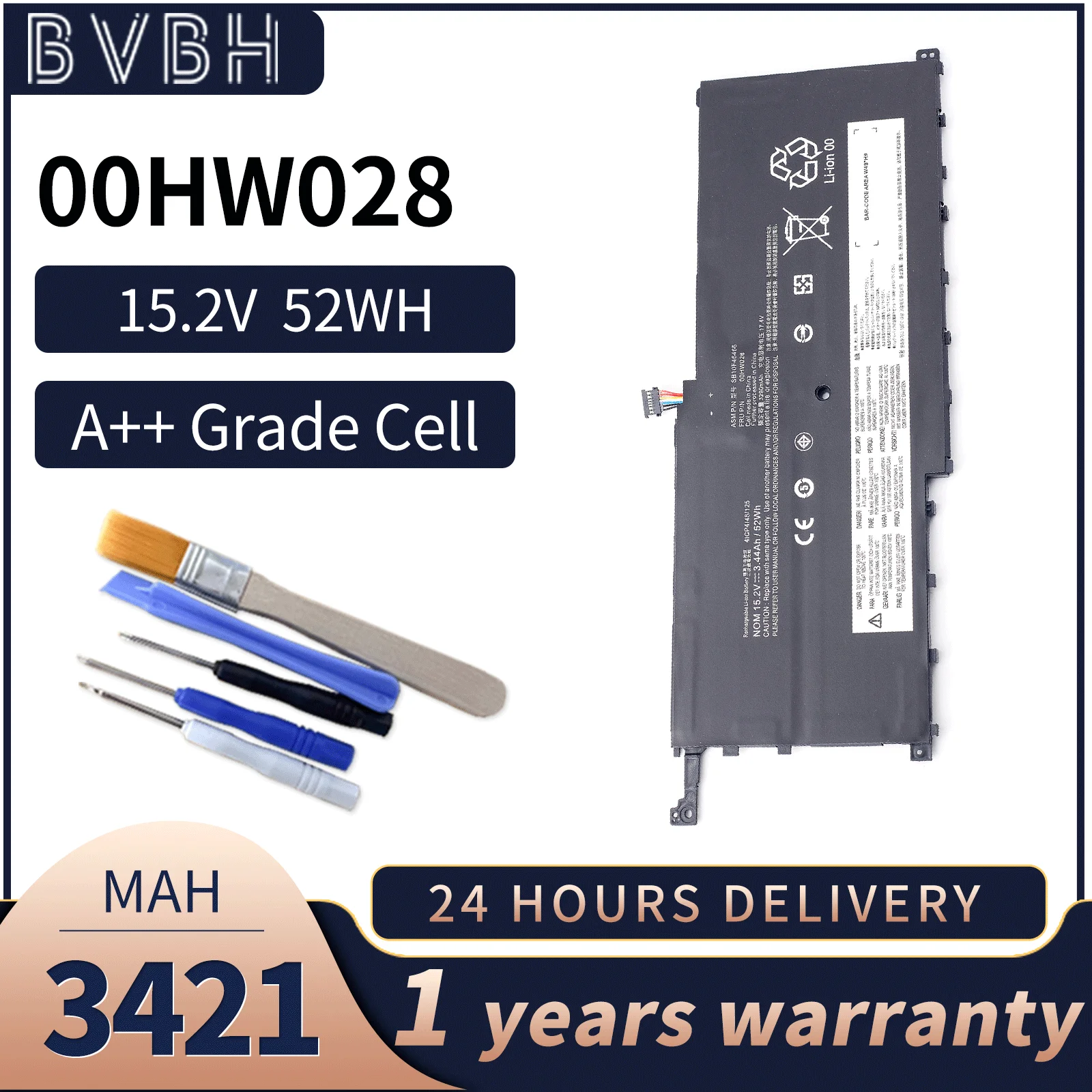 

00HW029 00HW028 01AV409 Battery For Lenovo ThinkPad X1 Carbon Gen 4 (2016) X1 Yoga 1st(2016) SB10F46466 01AV439 56WH