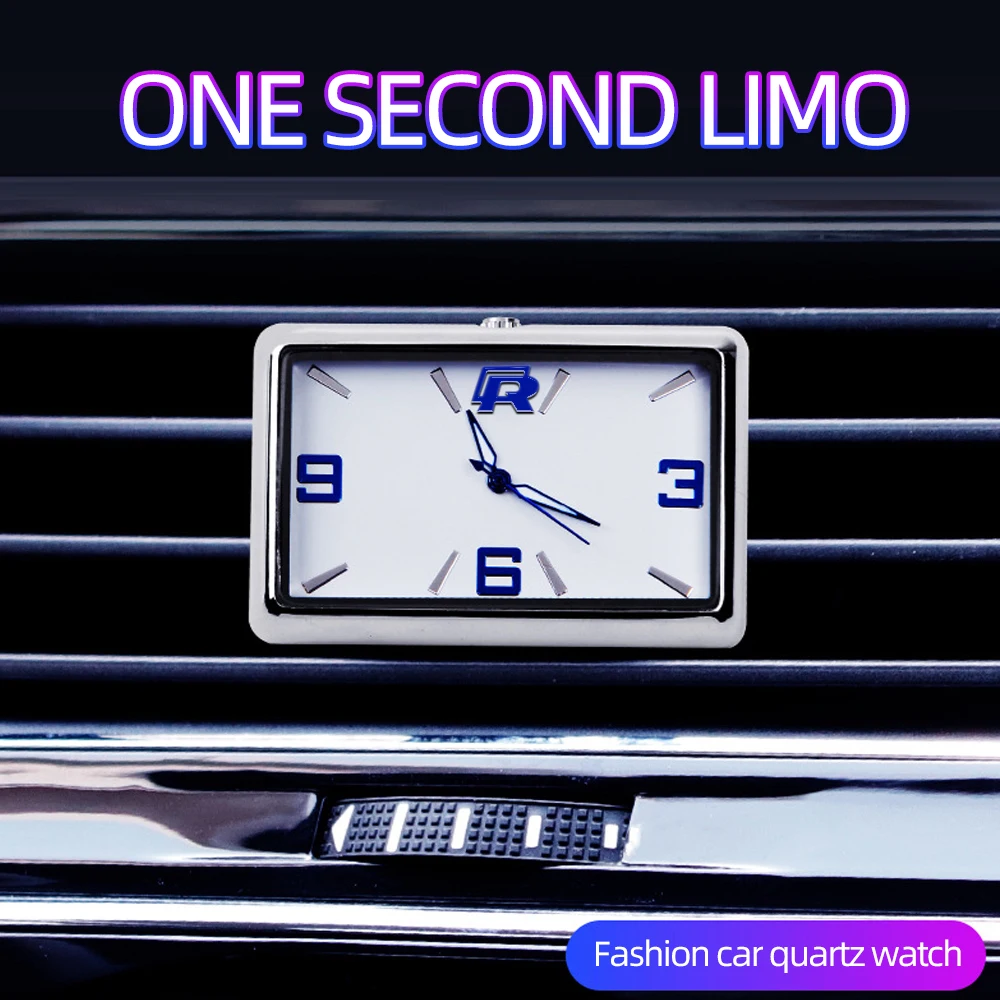 

Auto Fashion Car Air Conditioning Vent Electronic Quartz Clock Square Vertical Car Clock Car Luminous Electronic Clock