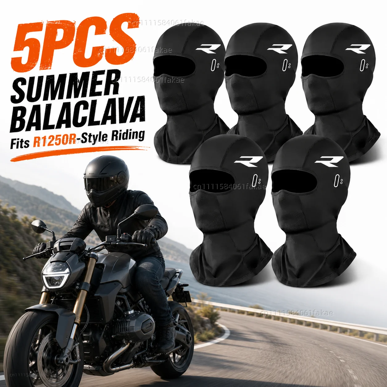 

5PCS Motorcycle Balaclava Summer UV Protection Glasses Face Breathable Hole For BMW R1250R R1200R R1150R R1100R R850R F900R