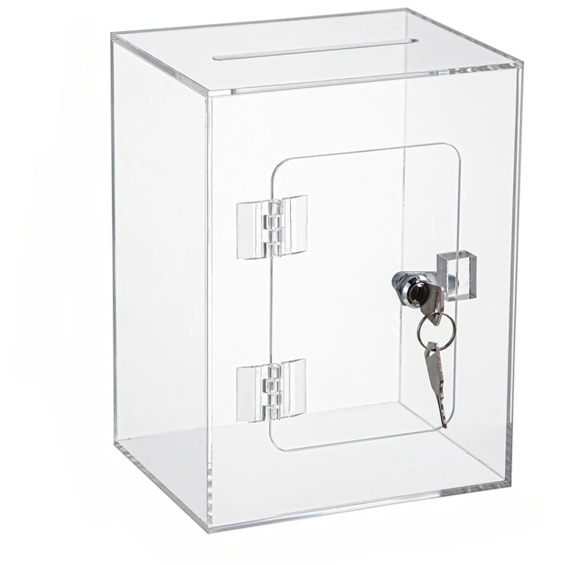 

Acrylic piggy bank, transparent voting suggestion box with lock, large capacity piggy bank, piggy bank box.