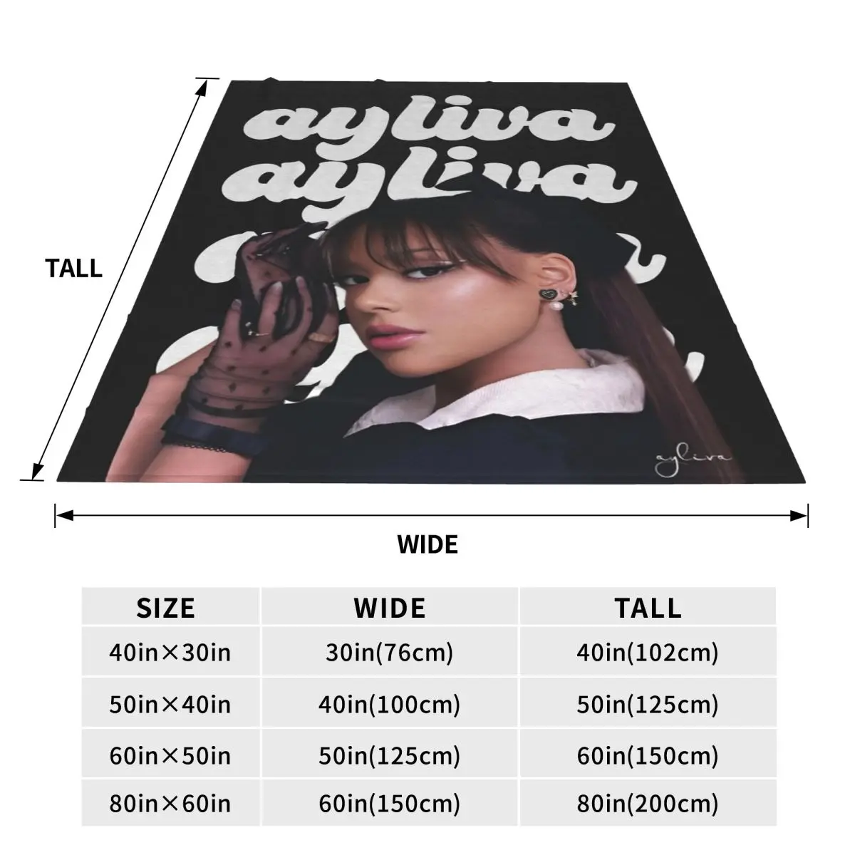 Ayliva In Liebe Tour Concert Blanket Quality Warm Soft Music Singer Throw Blanket Winter Travel Office Bedroom Bedspread