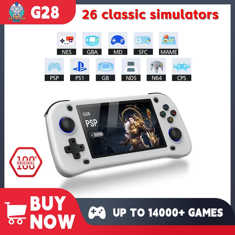 

Open Source G28 Retro Handheld Video Game Console LINUX System 4.3 Inch LCD Display Portable Pocket Video Player Games for PSP