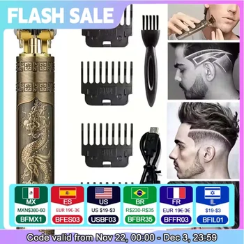Máquina de cortar cabelo elétrica profissional usb sem fio clipper profissional aparador barba corte cabelo kit aliciamento máquina corte cabelo