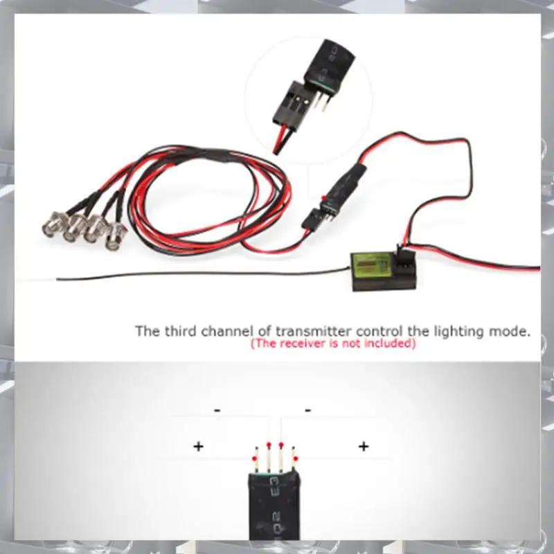 A84F-20Pcs 3CH 3-Channel LED Lamp Light Control Switch Panel For 1/10 1/8 RC Model Car HSP TAMIYA Axial SCX10 Traxxas Trx4