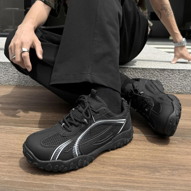 Men's Fashionable Walking Shoe Lightweight and Breathable Sports Shoes Mesh Anti Slip Running Shoe Suitable for Gyms  Workouts