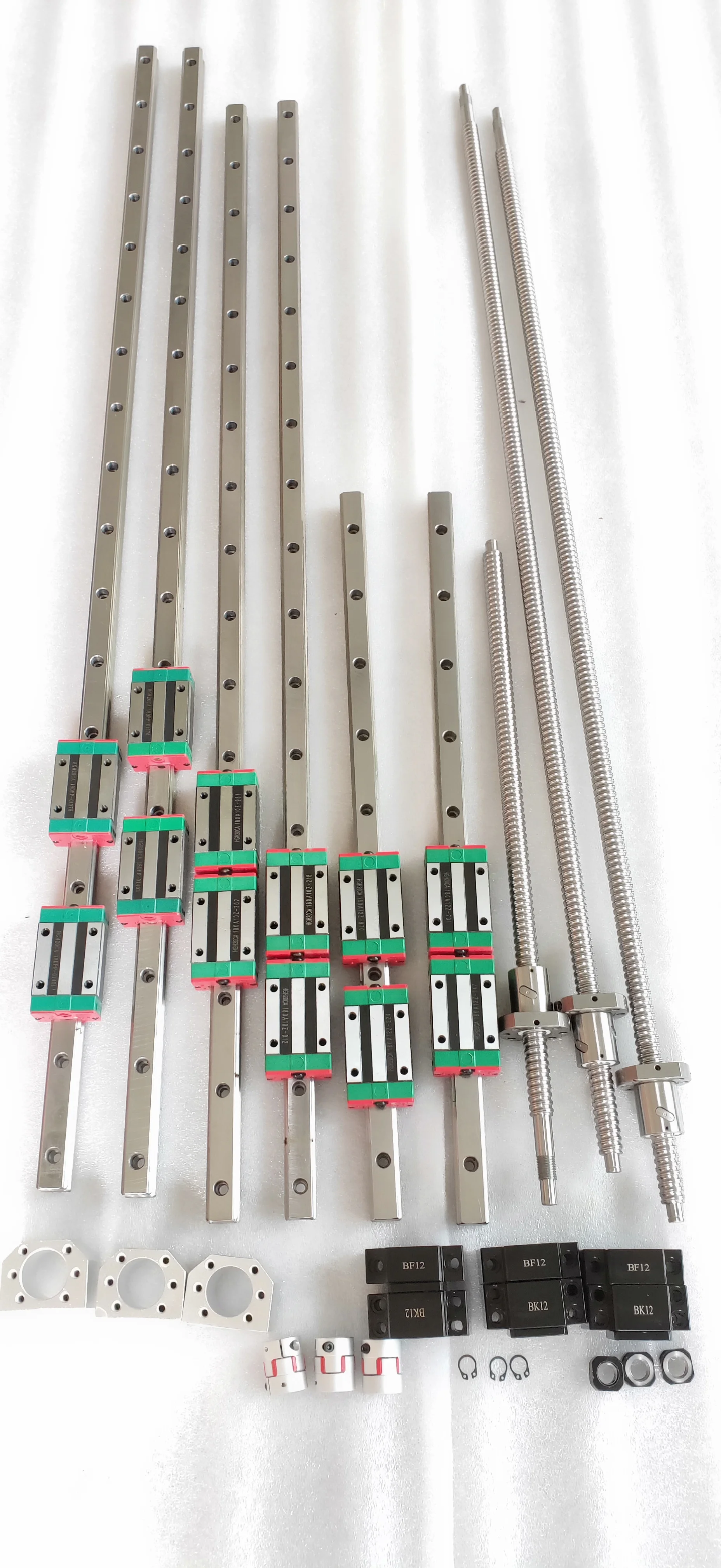 6 Pcs HGR20 Linear Guides & 12 Pcs HGH20CA Blocks Carriage & 3 Sets SFU1605 Ballscrew for CNC Machine Tool Parts Kit