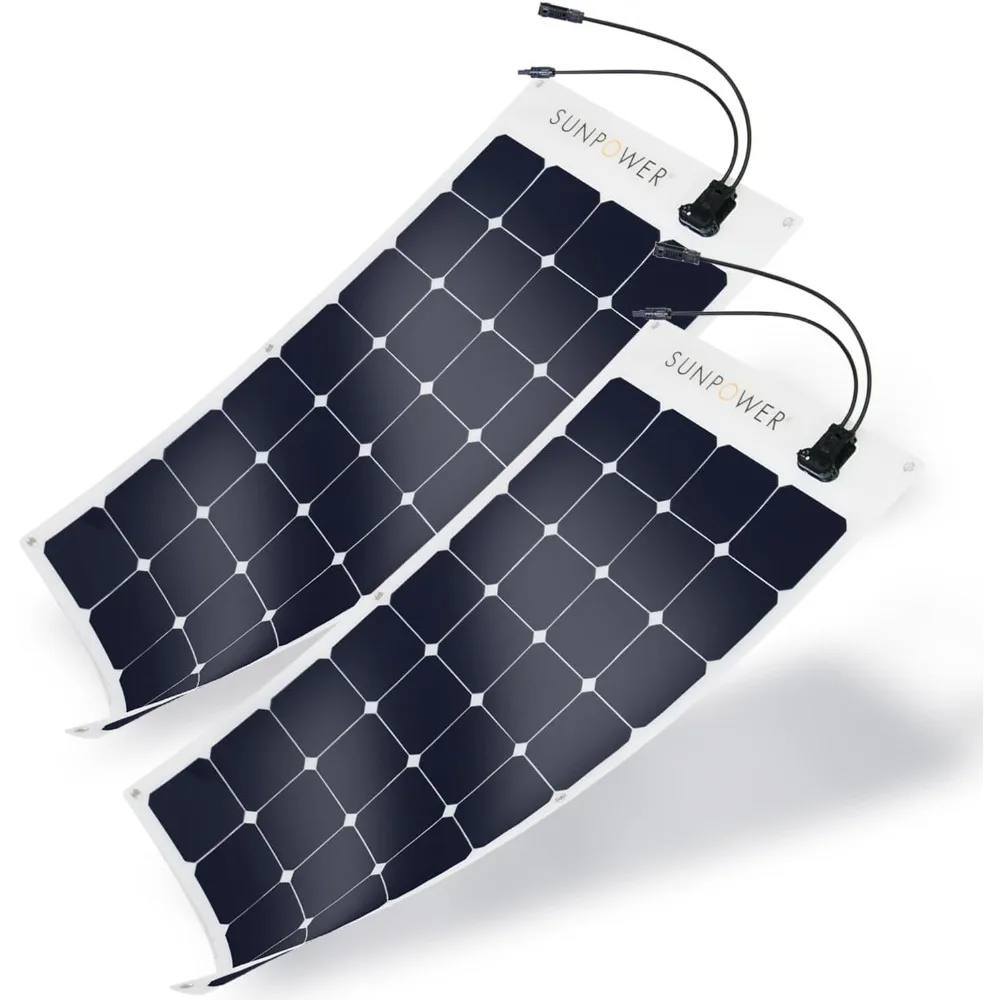 

2 Pieces 100W Flexible Solar Panel| High-Efficiency Module with Monocrystalline Maxeon Solar Cells for RV, Boat, Camping