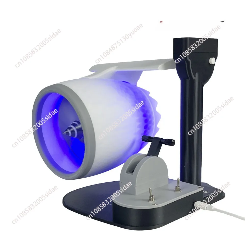 USB JetFan Turbofan Engine Desktop Fan Blue Light Upgraded Version with Humidifier and Blue Tail Light