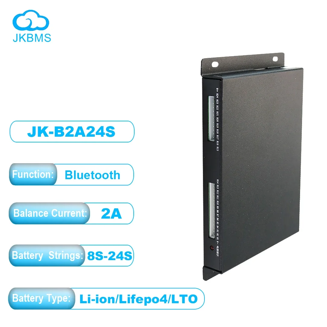 Imagem -04 - Balancer Acrílico Inteligente 224s 1a 2a Atual Faça Você Mesmo 12v 24v 48v Bateria Lifepo4 Li-ion Lto Bateria Equalização jk