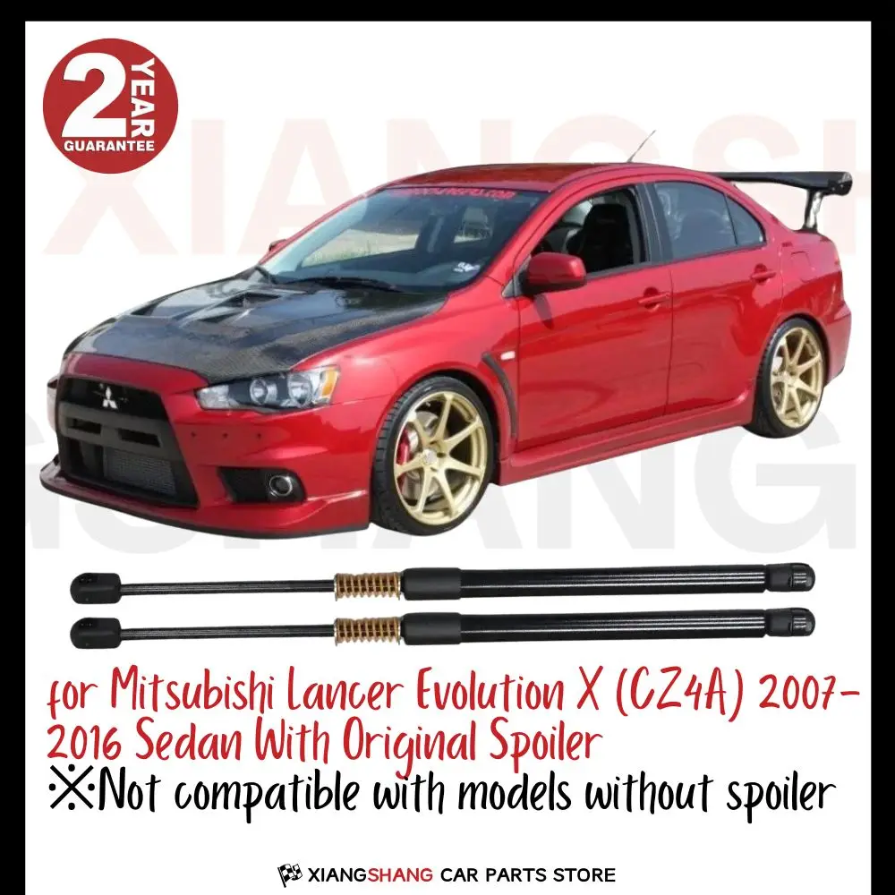 

2pcs Rear Tailgate Damper for Mitsubishi Lancer Evolution X (CZ4A) 2007-2016 WITH SPRING Trunk Boot Gas Charged Gas Struts