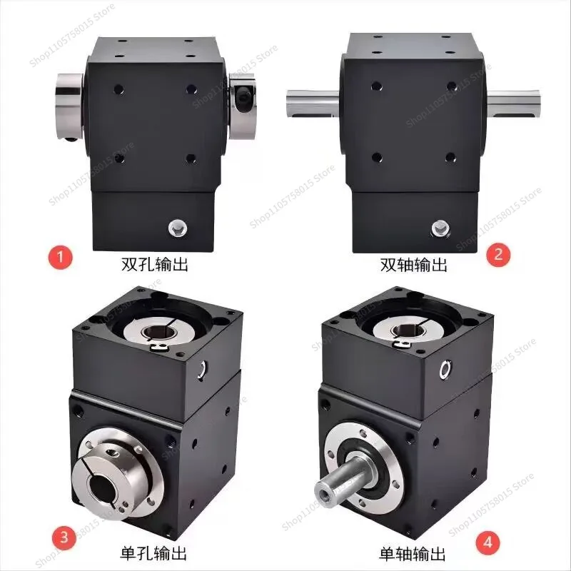 For Corner Hollow Shaft Gear Reducer 60 Right Angle Double Shaft Hole Output Gearbox High Precision 90 Degree Commutator