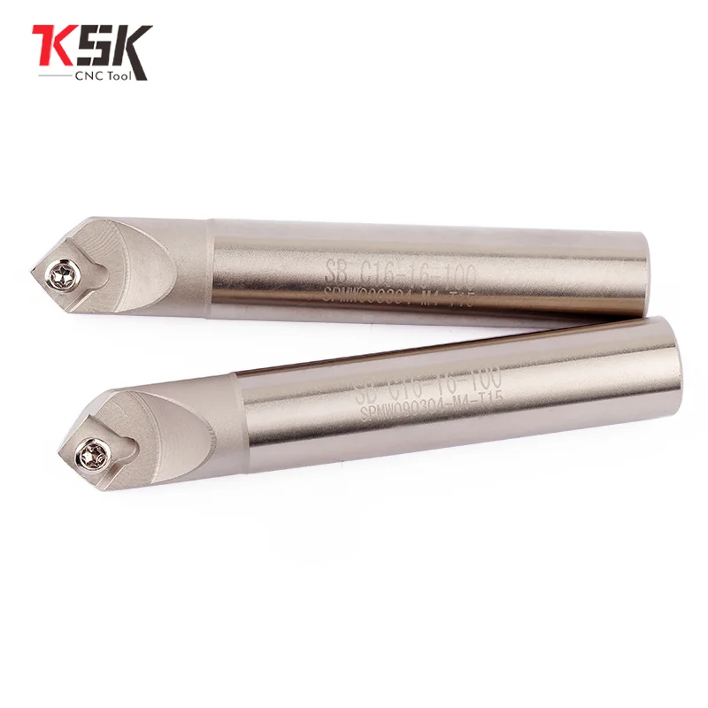 1pcs 45 degree SB C16-16-110 Chamfer Cutter CNC Lathe Milling Cutter SPMW090304 inserts chamfer End mill holder