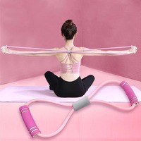 Yoga 8 Word Chest Expander Rope Sports Workout 8 Word Puller Elastic Resistance Bands Rubber Expander Rope Slimming Accessories