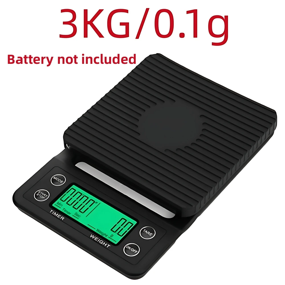

BANLEE Household Weighing Scale Electronic Coffee Scale Digital LCD 3kg 0.1g Kitchen Scales With Timer For Food Balance Weighing
