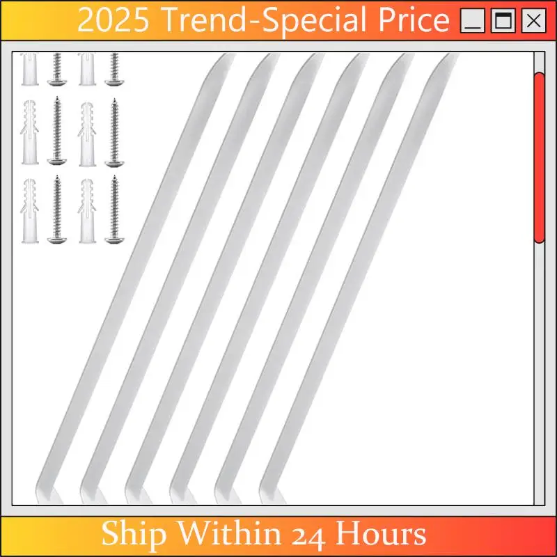 Feb.6 Pcs Wire Shelf Brackets, Support Brackets For 12-Inch Deep Wire Shelving, Closet Shelving Accessories